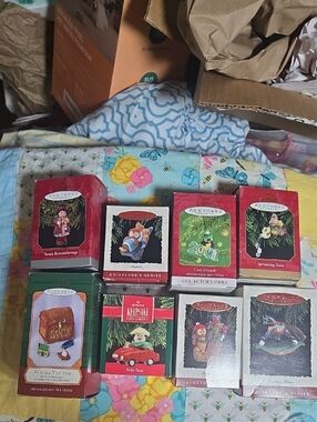 Hallmark Red and Green Keepsake Ornament Boxes - Holiday Collector Set